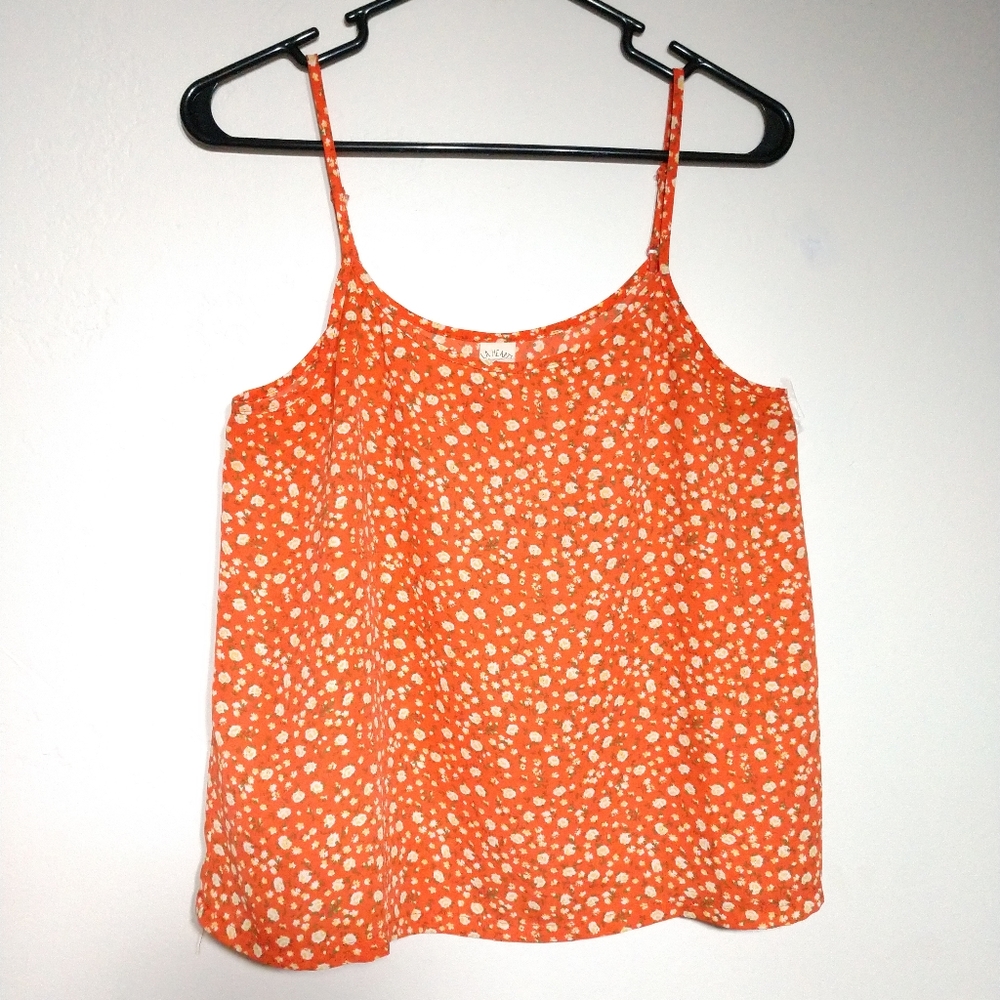 LA Hearts Pretty Floral Tank Top Flowy Lightweight Size Medium Chest 34"